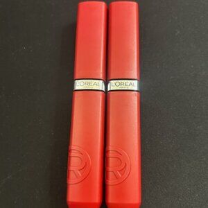 (2) L'Oreal Matte Red Lipstick